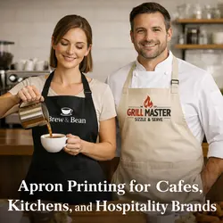 Apron Printing for Cafes, Kitchens, and Hospitality Brands