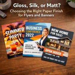 Gloss, Silk, or Matt? Choosing the Right Paper Finish for Flyers and Banners