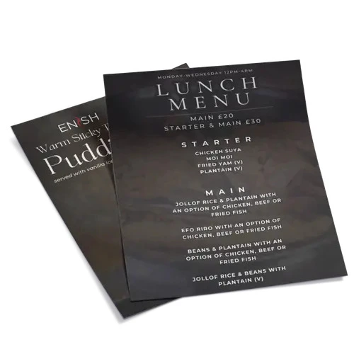 Restaurant Menu Printing: Sizes, Materials and Finishes That Hold Up to Daily Use